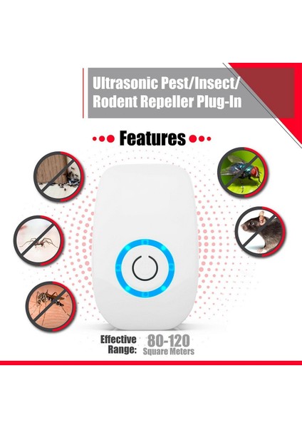 Ultrasonik Böcek Kovucu Elektronik Takılabilir Fareler Sıçan Hamamböceği Bug Abd Tak (Yurt Dışından)
