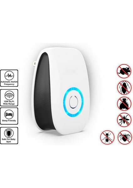 Ultrasonik Böcek Kovucu Elektronik Takılabilir Fareler Sıçan Hamamböceği Bug Abd Tak (Yurt Dışından)