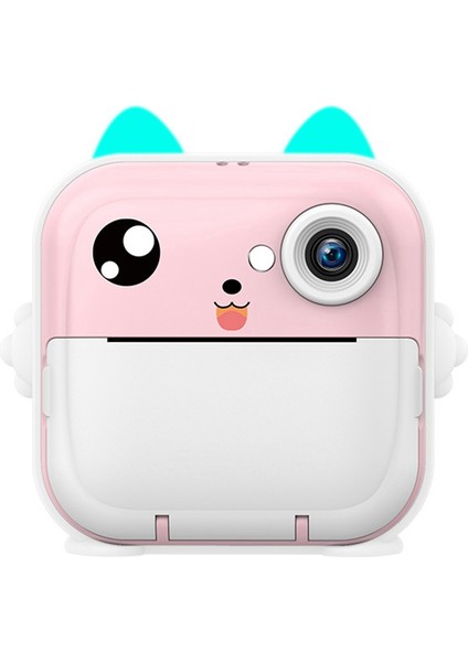 32G Bellek Çocuk Mini Kamera Hd Dijital Fotoğraf Kamera Anında Baskı Kamera Kız Için Noel Hediyesi Pembe (Yurt Dışından)