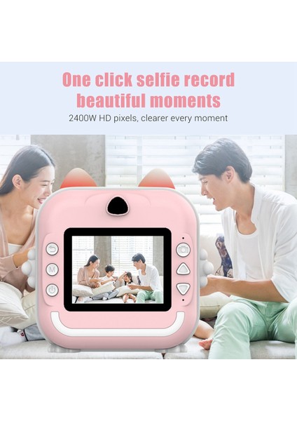 32G Bellek Çocuk Mini Kamera Hd Dijital Fotoğraf Kamera Anında Baskı Kamera Kız Için Noel Hediyesi Pembe (Yurt Dışından) modelleri
