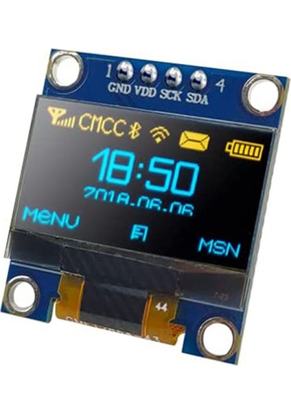 0.96 Inç OLED Ekran Modülü 12864 128X64 Piksel Sürücü Iıc I2C Seri Mini Kendinden Aydınlık Ekran Kartı (Yurt Dışından)