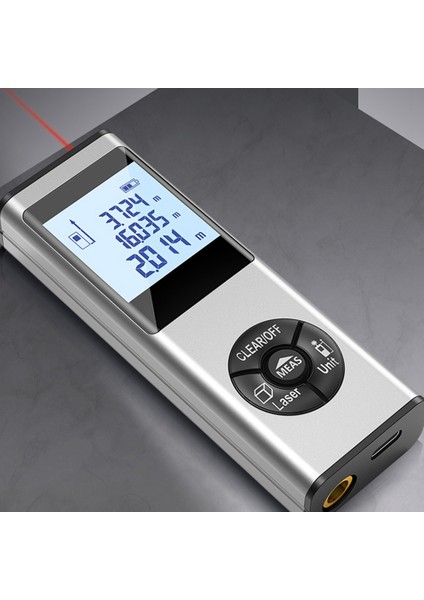 Şarj Edilebilir Telemetre El Tipi Mini Kızılötesi Ölçüm Cihazı Mesafe Ölçer Yatay Çizgi (B) (Yurt Dışından) fırsatları