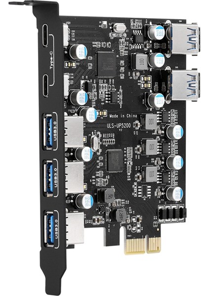 7 Bağlantı Noktalı Pcı-E - Tip C (2), 2 Arka USB 3.0 Bağlantı Noktası ile Pcı Express Kart Masaüstü Bilgisayar Pcı-E - USB 3.0 Genişletme Kartı (Yurt Dışından)