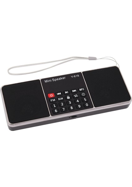 Y-618 Mini Fm Radyo Dijital Taşınabilir Çift 3W Stereo Hoparlör Mp3 Ses Çalar Yüksek Kaliteli Ses Kalitesi W/ 2 Inç Ekran Desteği USB Sürücü Tf Kart Aux Girişi Kulaklık Çıkışı (Yurt Dışından) fırsatları