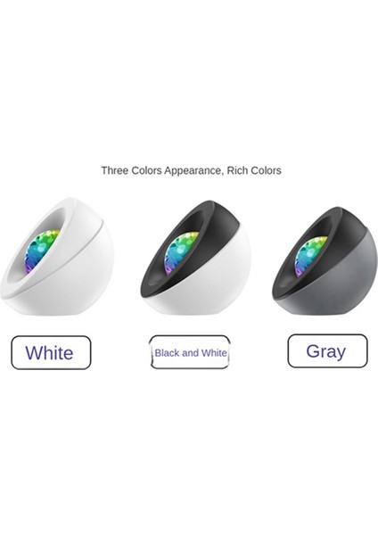 Kullanışlı LED Yıldızlı Projektör Gece Lambası Galaxy Yıldız Projektör Bluetooth App Gece Lambası Projektör, Gri (Yurt Dışından)