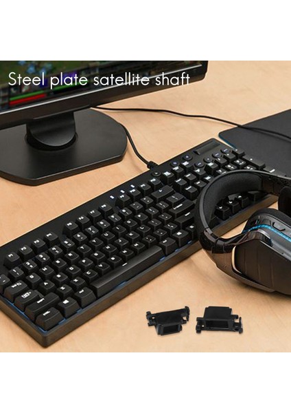 Mekanik Klavye Için Çelik Plaka Uydu Mili Cherry Mx Eksen Anahtarı Siyah Monteli 6.25U 2u Stabilizatörler-1 (Yurt Dışından)