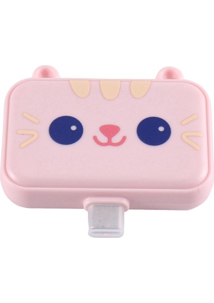 Şirin USB Hub Tip C - Uyumlu Usb3.0 Pd 60W Şarj Aleti Akıllı Telefonlar Için Çoklu Splitter Adaptör Dock'u (Pembe 3h) (Yurt Dışından)