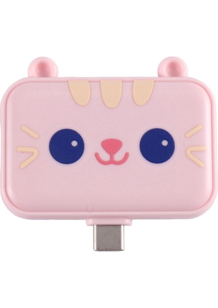 Şirin USB Hub Tip C - Uyumlu Usb3.0 Pd 60W Şarj Aleti Akıllı Telefonlar Için Çoklu Splitter Adaptör Dock'u (Pembe 3h) (Yurt Dışından)