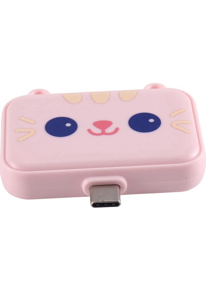 Şirin USB Hub Tip C - Uyumlu Usb3.0 Pd 60W Şarj Aleti Akıllı Telefonlar Için Çoklu Splitter Adaptör Dock'u (Pembe 3h) (Yurt Dışından)