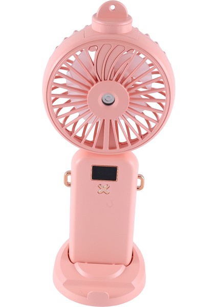 5000MAH Katlanır Elektrikli Fan USB Şarj Edilebilir Hava Soğutma Fanı Püskürtme Fonksiyonu 5 Hız Dijital Ekran El Fanı, C (Yurt Dışından)