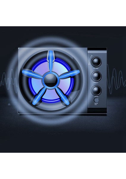 Bluetooth Sürümü Siyah D-215 Masaüstü Mini Hoparlör Dizüstü Cep Telefonu 2.1 Subwoofer Masaüstü Kablosu Bilgisayar Ses (Yurt Dışından)