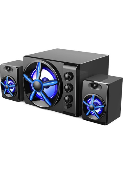 Bluetooth Sürümü Siyah D-215 Masaüstü Mini Hoparlör Dizüstü Cep Telefonu 2.1 Subwoofer Masaüstü Kablosu Bilgisayar Ses (Yurt Dışından)