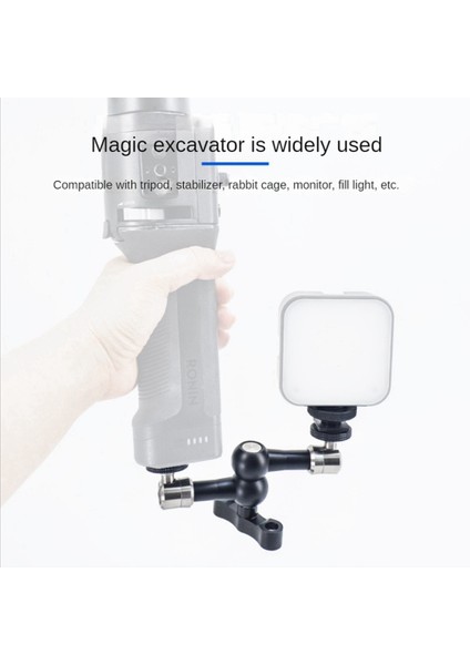 Taşınabilir Uygun Kamera Kol Gimbal Braketi Kamera El Yengeç Kelepçe Koltuk Değneği Monitör Braketi (Yurt Dışından)