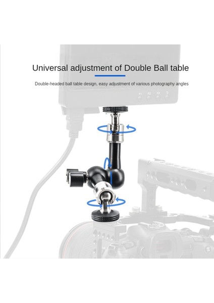 Taşınabilir Uygun Kamera Kol Gimbal Braketi Kamera El Yengeç Kelepçe Koltuk Değneği Monitör Braketi (Yurt Dışından)