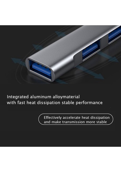 4 USB 2.0/usb 3.0 Hub Yerleştirme Adaptörü 5 Gbps Yüksek Hızlı Iletim Pc Bilgisayar Için Çok Bağlantı Noktalı USB Splitter Genişletici (Yurt Dışından)