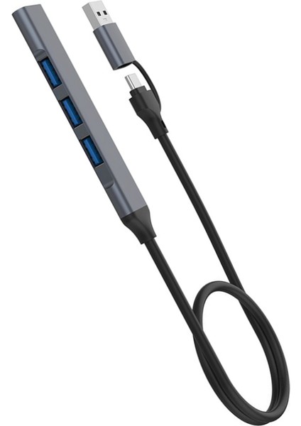 4 USB 2.0/usb 3.0 Hub Yerleştirme Adaptörü 5 Gbps Yüksek Hızlı Iletim Pc Bilgisayar Için Çok Bağlantı Noktalı USB Splitter Genişletici (Yurt Dışından)