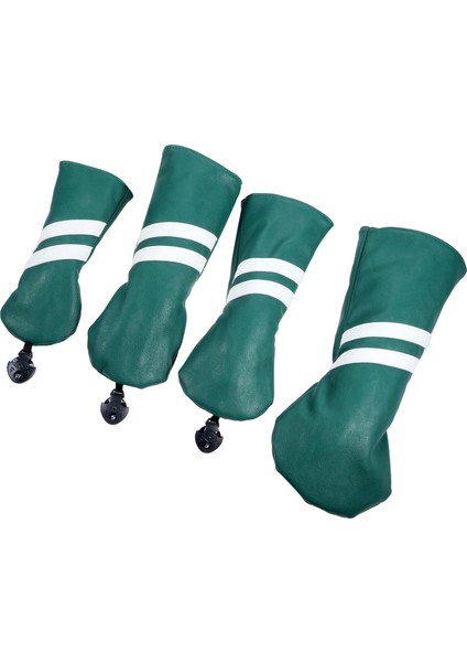 Golf Baş Örtüleri Seti Golf Baş Örtüleri Etiketli Su Geçirmez Kapaklar Driver Woods Green (Yurt Dışından)