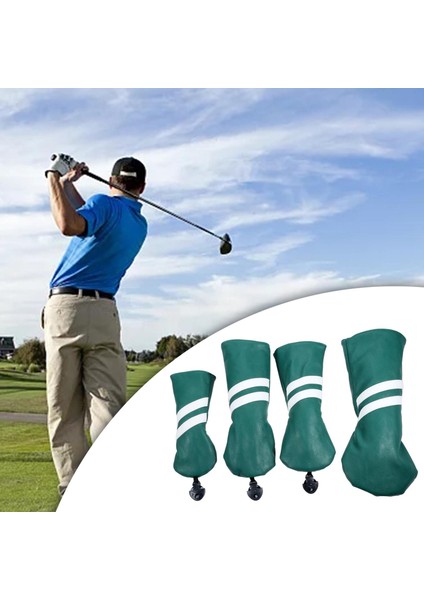 Golf Baş Örtüleri Seti Golf Baş Örtüleri Etiketli Su Geçirmez Kapaklar Driver Woods Green (Yurt Dışından) modelleri