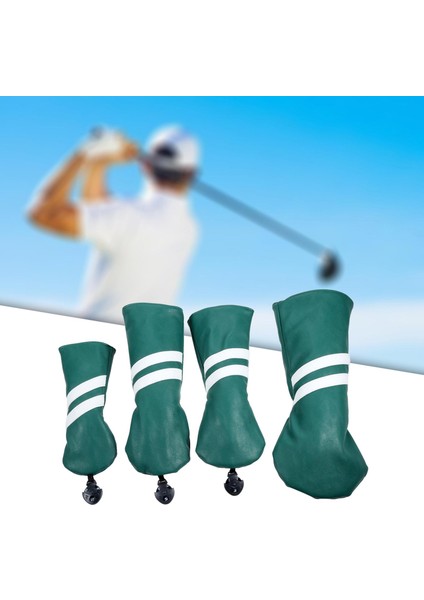 Golf Baş Örtüleri Seti Golf Baş Örtüleri Etiketli Su Geçirmez Kapaklar Driver Woods Green (Yurt Dışından) indirimleri