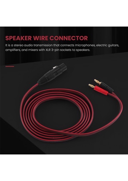Xlr - Banana Hoparlör Kablosu, Xlr 3 Pin Dişi - Çift Banana Fişli Ses Kablosu, Altın Kaplama 4mm Fiş - Xlr3 Pro Hifi (Yurt Dışından) indirimleri