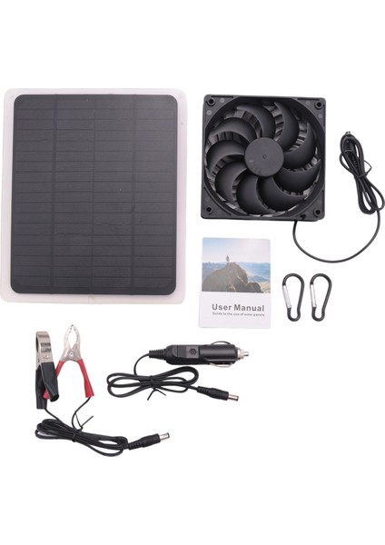 Güneş Paneli Egzoz Fanı 20W 12V USB Güneş Enerjili Fan Açık IP65 Su Geçirmez Taşınabilir Vantilatör Egzoz Fanı (Yurt Dışından)