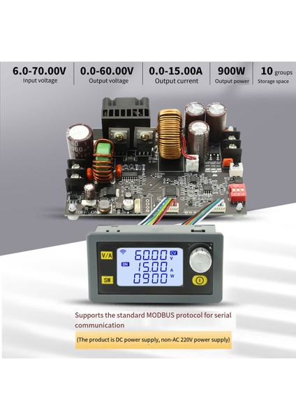 900W Dc Cnc Antihipertansif Boost Dönüştürücü 6-70V Ayarlanabilir Güç Kaynağı Girişi Sabit Voltaj Solar Şarj Modülü (Yurt Dışından)