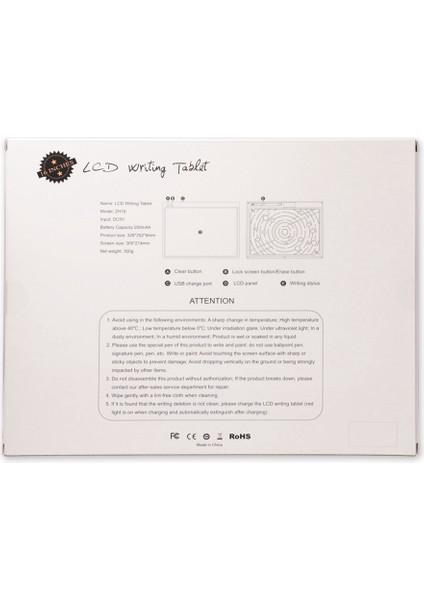 Okul Sezonu LCD Yazma Tableti 16 Inç Çizim Tahtasında Renkli Şarj Edilebilir LCD Elektronik El Yazısı Tablet, Pembe (Yurt Dışından)