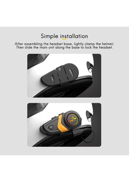 Lx3 Kask Bluetooth Kulaklık 1200 Mah Motosiklet Bt5.0 Kablosuz Eller Serbest Çağrı Stereo Sıkışma Önleyici Su Geçirmez Kulaklık-A (Yurt Dışından)