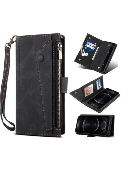 Telefon Kılıfı Fermuarlı Bozuk Para Cüzdanı Deri Bozuk Para Cüzdanı Telefon Kılıfı Için 15 Messenger Kordon Omuz Çantası (Yurt Dışından)