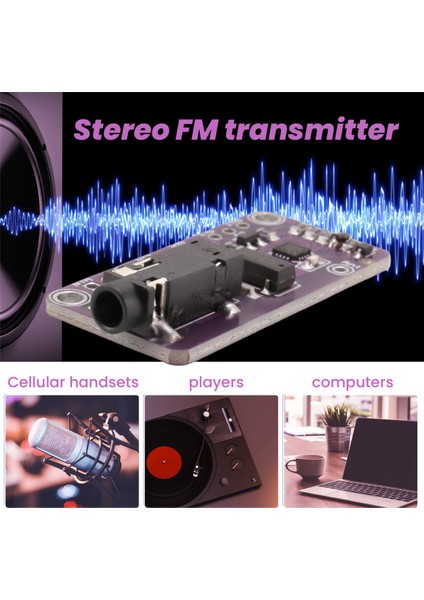 SI4713 Stereo Fm Verici (76-108 Mhz) Radyo Modülü, Hoparlörler, Mikrofon, Mp3 Çalarlar, Radyolar Için (Yurt Dışından)