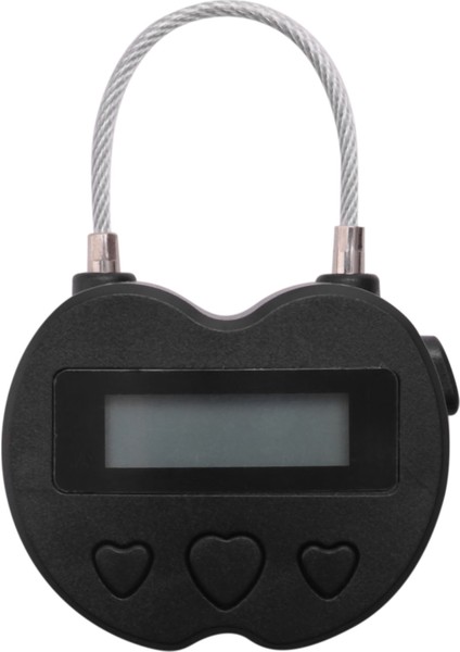 Akıllı Zaman Kilidi LCD Ekran Zaman Kilidi USB Şarj Edilebilir Geçici Zamanlayıcı Asma Kilit Seyahat Elektronik Zamanlayıcı Siyah (Yurt Dışından)