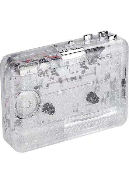 Kaset Çalar Tam Şeffaf Kabuk Kasetten Mp3 Formatına Kaset Çalar Tak ve Çalıştır Ses Dijital Oynatıcı Müzik Için (Yurt Dışından)