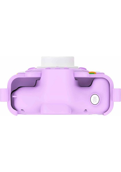 Çocuk Kamera Fotoğraf Video Oyunu Fotoğraf Filtre Çerçevesi Çok Fonksiyonlu Taşınabilir Kılıf Kamera, Mor (Yurt Dışından)
