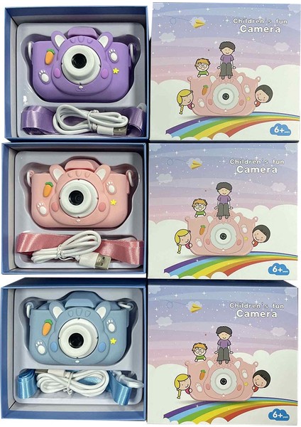 Çocuk Kamera Fotoğraf Video Oyunu Fotoğraf Filtre Çerçevesi Çok Fonksiyonlu Taşınabilir Kılıf Kamera, Mor (Yurt Dışından) fiyatları