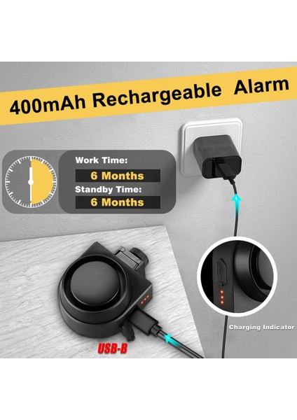 Kablosuz Su Geçirmez Bisiklet Titreşimli Alarm USB Şarj Uzaktan Kumanda Motosiklet Elektrikli Bisiklet Güvenlik Hırsız Alarmı (Yurt Dışından)