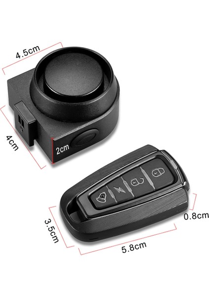 Kablosuz Su Geçirmez Bisiklet Titreşimli Alarm USB Şarj Uzaktan Kumanda Motosiklet Elektrikli Bisiklet Güvenlik Hırsız Alarmı (Yurt Dışından)