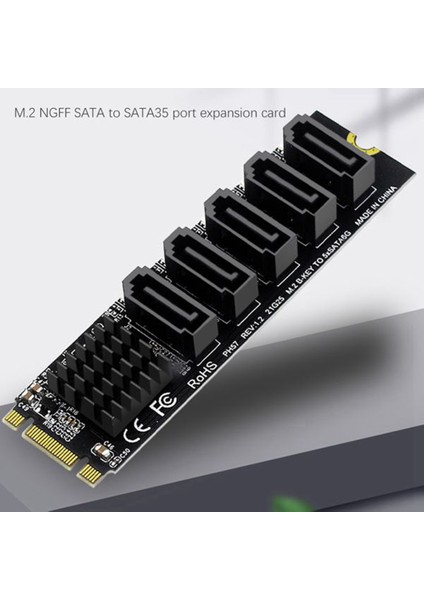 M.2 Ngff B-Key Sata Değişim 5 Bağlantı Noktası Genişletme Kartı 6 Gbps Genişletme Kartı JM575 Yonga Seti (Yurt Dışından) modelleri