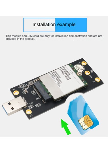Ngff M.2 Anahtar B USB 3.0 Adaptör Genişletme Kartı Için Kart Yuvası ile Wwan/lte 3g/4g/5g Modülü Desteği 3042/3052 M.2 SSD (Yurt Dışından)