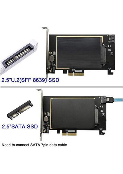 U2 Pcıe X4 - U.2 Adaptör Kartı SFF8639 Nvme SSD Genişletme Kartı SSD Katı Hal Sürücü Dönüşüm Kartı Pcıe Yükseltici Kart (Yurt Dışından)