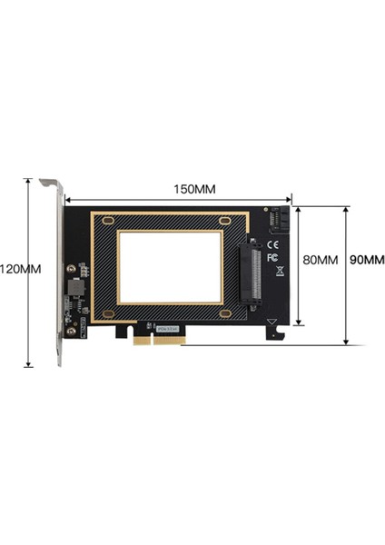 U2 Pcıe X4 - U.2 Adaptör Kartı SFF8639 Nvme SSD Genişletme Kartı SSD Katı Hal Sürücü Dönüşüm Kartı Pcıe Yükseltici Kart (Yurt Dışından)