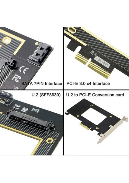 U2 Pcıe X4 - U.2 Adaptör Kartı SFF8639 Nvme SSD Genişletme Kartı SSD Katı Hal Sürücü Dönüşüm Kartı Pcıe Yükseltici Kart (Yurt Dışından)