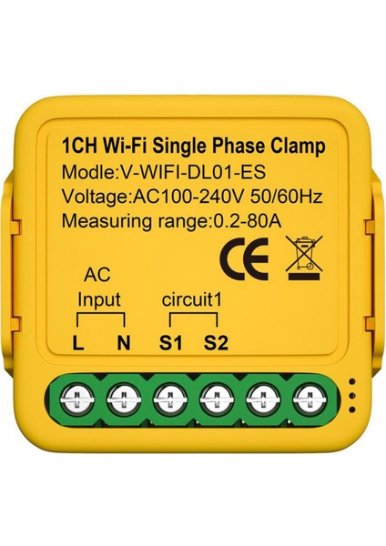 Tuya Ikili Wifi Enerji Ölçer 80A Kelepçeli Ct Kwh Güç Elektrik Tüketimi Monitörü Alexa Google Home(A) (Yurt Dışından)