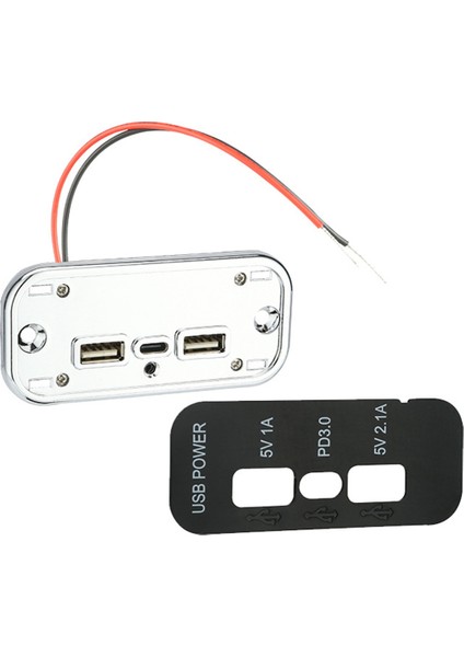 Pd Çift USB Araç Şarj Soketi 12V/24V 2.1A USB Şarj Ayırıcı Çıkış Güç Adaptörü Motosiklet Atv Tekne Araba Rv (Yurt Dışından)