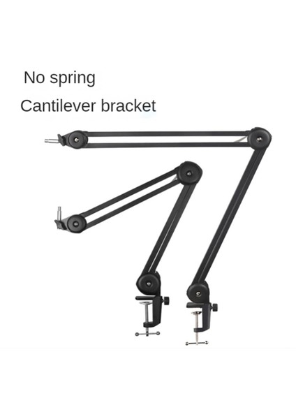 Katlanabilir Canlı Masaüstü Mikrofon Metal Standı, Dahili Yaylı Konsol Standı Yaysız Mikrofon Standı, B (Yurt Dışından) indirimleri