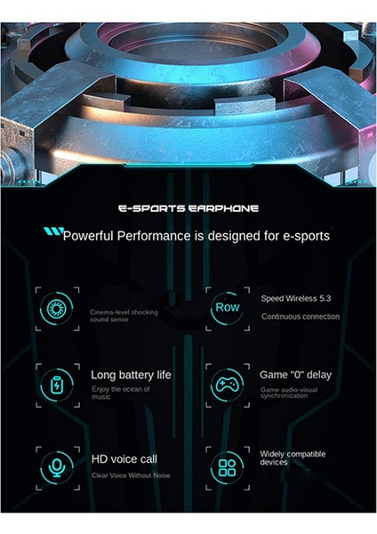 Yeni SP28 Bluetooth 5.3 Kablosuz Tws Kulaklık Akıllı Dokunmatik Çağrı Kulaklıkları Su Geçirmez Gürültü Önleyici Oyun Kulaklıkları (Yurt Dışından)