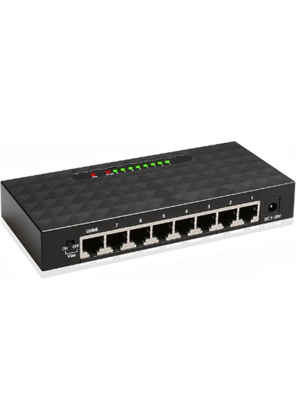 8port Ethernet Akıllı Switcher Yüksek Performanslı 1000 Mbps Ağ Anahtarı RJ45 Hub Internet Enjektörü Ab Tak (Yurt Dışından)