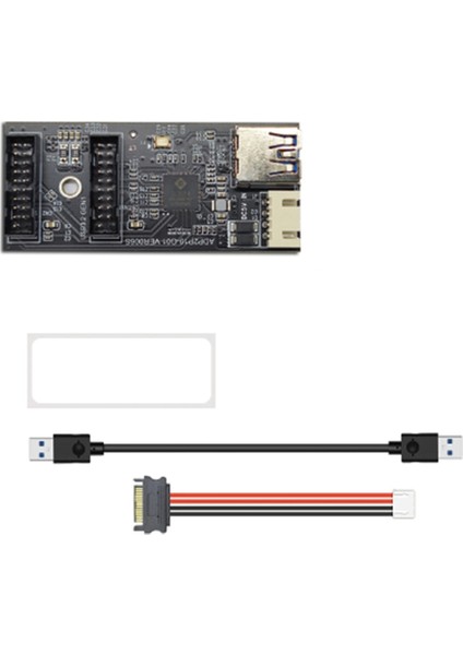 19PIN - Tip E + 19PIN Anakart 1 - 2 Splitter USB 3.2 Hub Adaptörü A-Key 19PIN - Çift 19P Uzatma Kartı (Yurt Dışından)