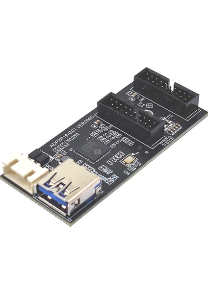 19PIN - Tip E + 19PIN Anakart 1 - 2 Splitter USB 3.2 Hub Adaptörü A-Key 19PIN - Çift 19P Uzatma Kartı (Yurt Dışından)