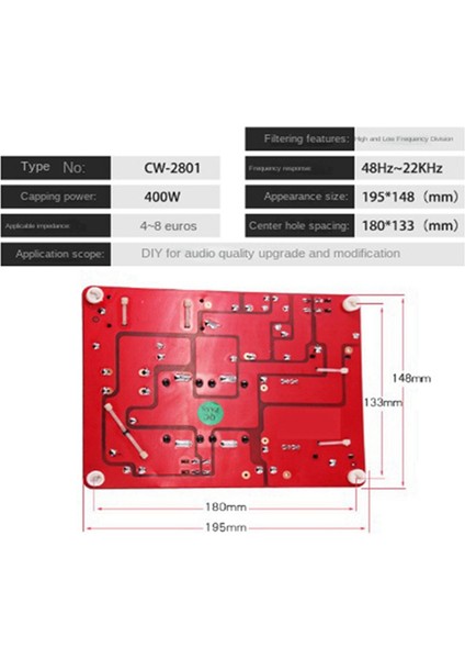 500W 2 Yollu Ses Hoparlör Bölücü 3200Hz Ayarlanabilir Yüksek ve Düşük Frekans Bölücü Hifi Yüksek Sadakat Geçiş Filtresi (Yurt Dışından)