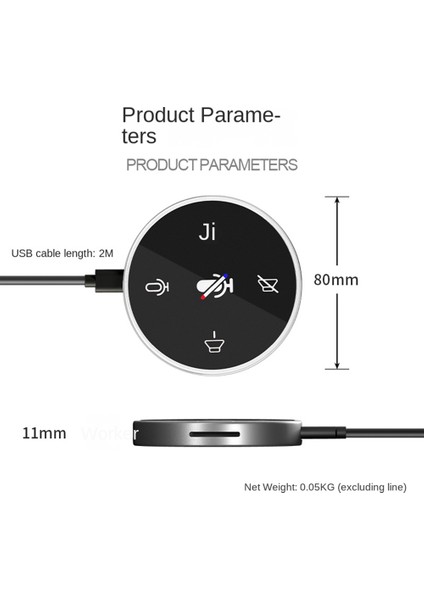 USB Masaüstü Mikrofon Stüdyo Profesyonel Omnidi Reksiyonel Mikrofon, Pc Video Toplantısı Oyun Konferansı Için Hoparlörlü (B) (Yurt Dışından)